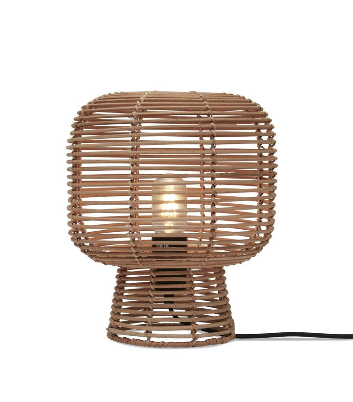 Good & Mojo Bordlampe Tanami rattan h.30xdia.27cm. natur