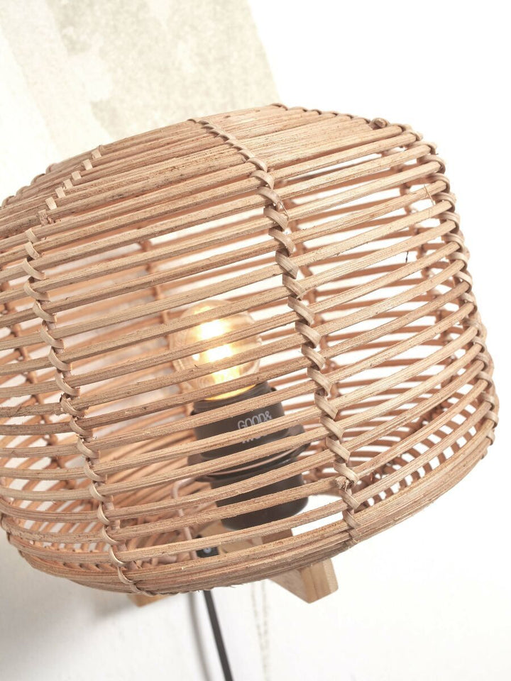 Good & Mojo Væglampe Tanami rattan dia.25xh.20cm. natur