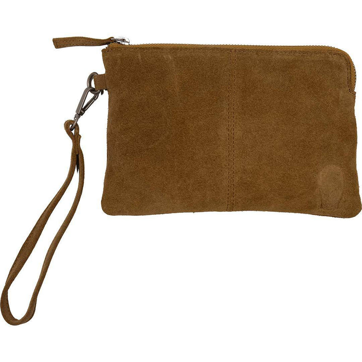 Trademark Living Alpha clutch i ruskind - camel