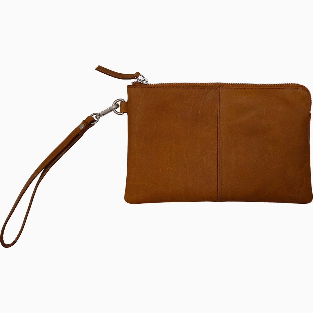 Trademark Living Alpha clutch i læder - brun