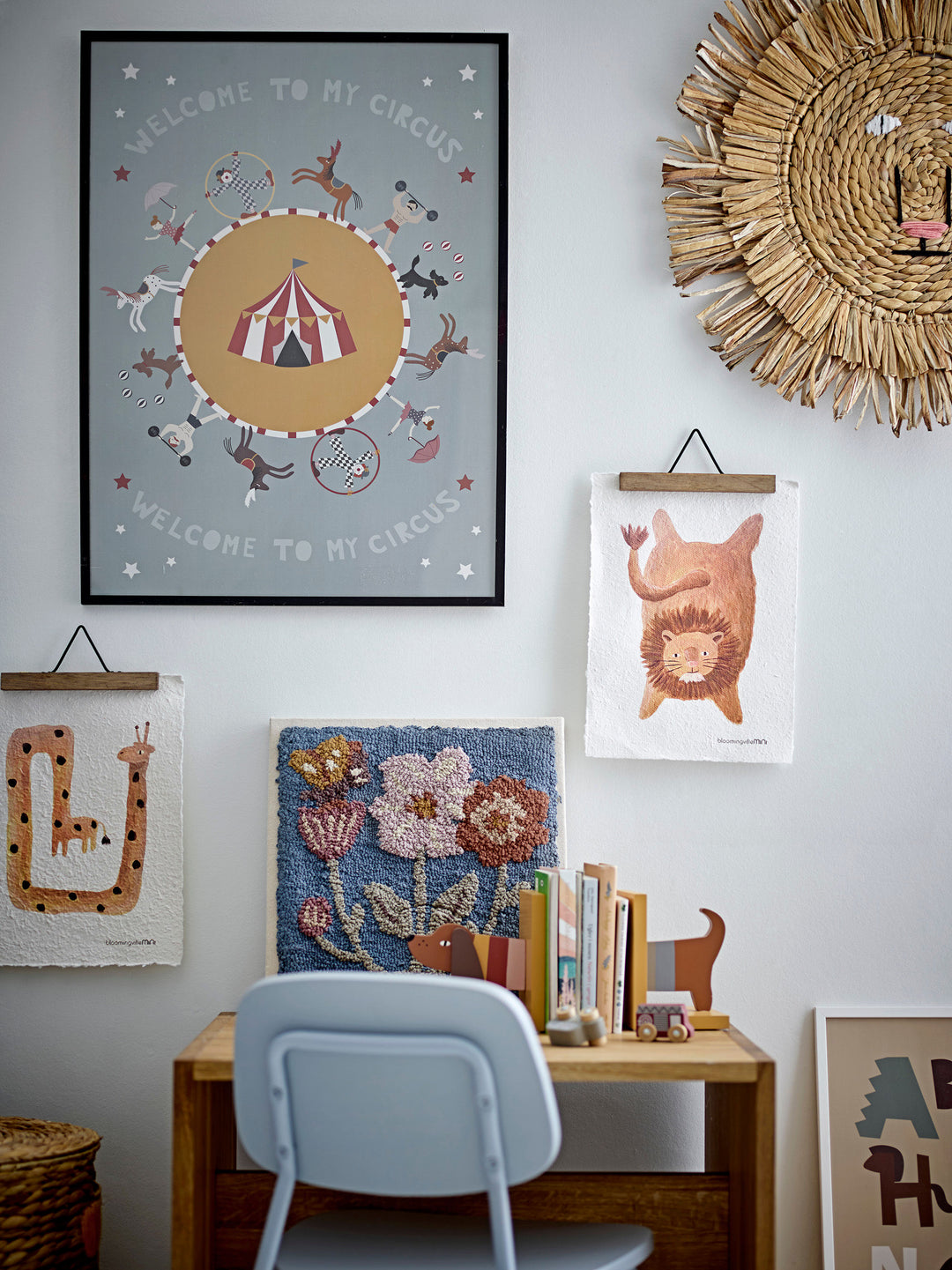 Bloomingville MINI Charlie Bogstøtte, Gul, FSC®100%, MDF