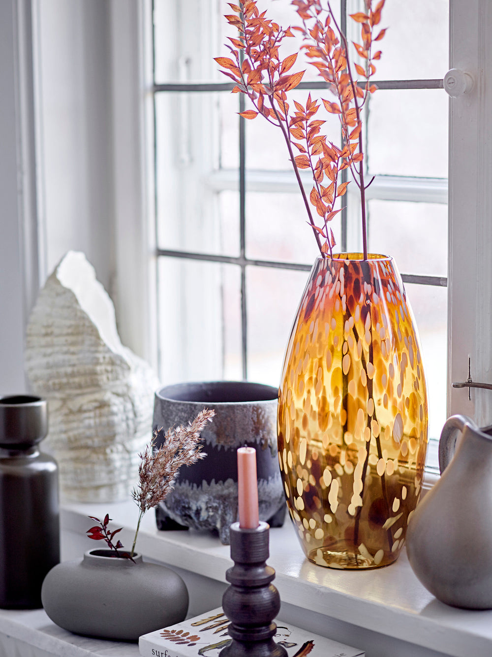 Bloomingville Vase - Daraz - Brun Glas H32 cm