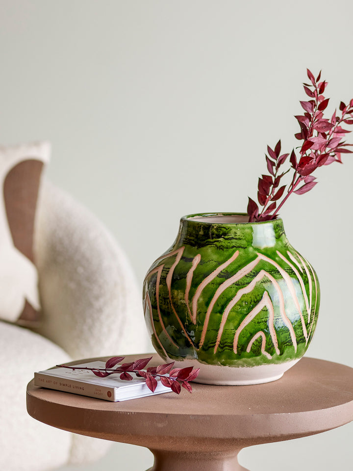 Creative Collection Vase - Eliya - Grøn Stentøj