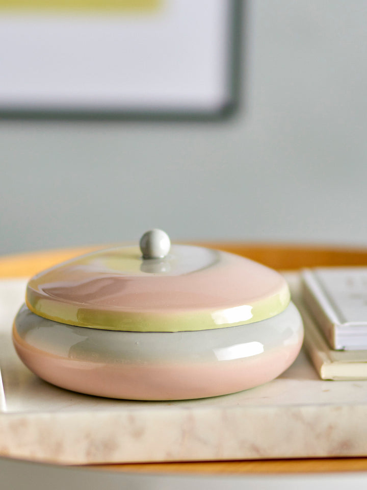 Bloomingville Peach Krukke m/Låg, Rosa, Metal