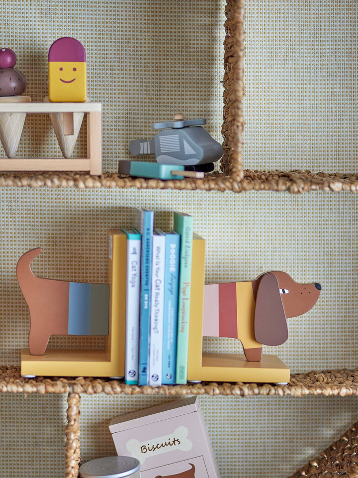 Bloomingville MINI Charlie Bogstøtte, Gul, FSC®100%, MDF