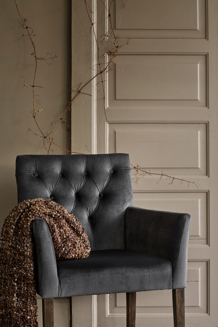 Cozy Living Chair - Sander Dining chair - Velvet - COAL