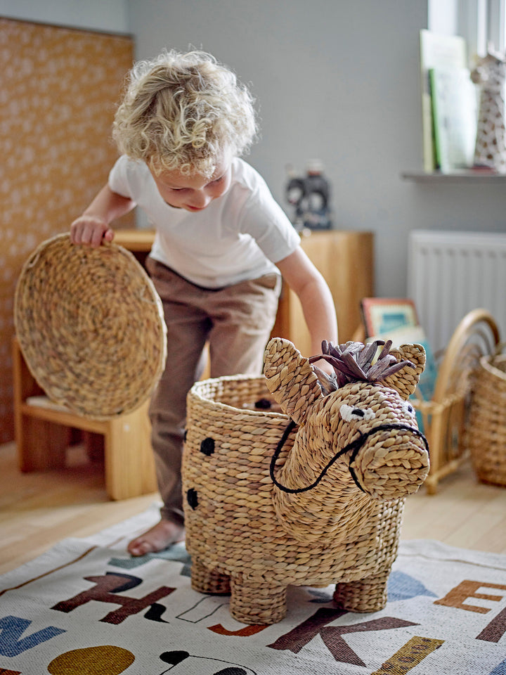 Bloomingville MINI Memmo Tæppe, Natur, Bomuld