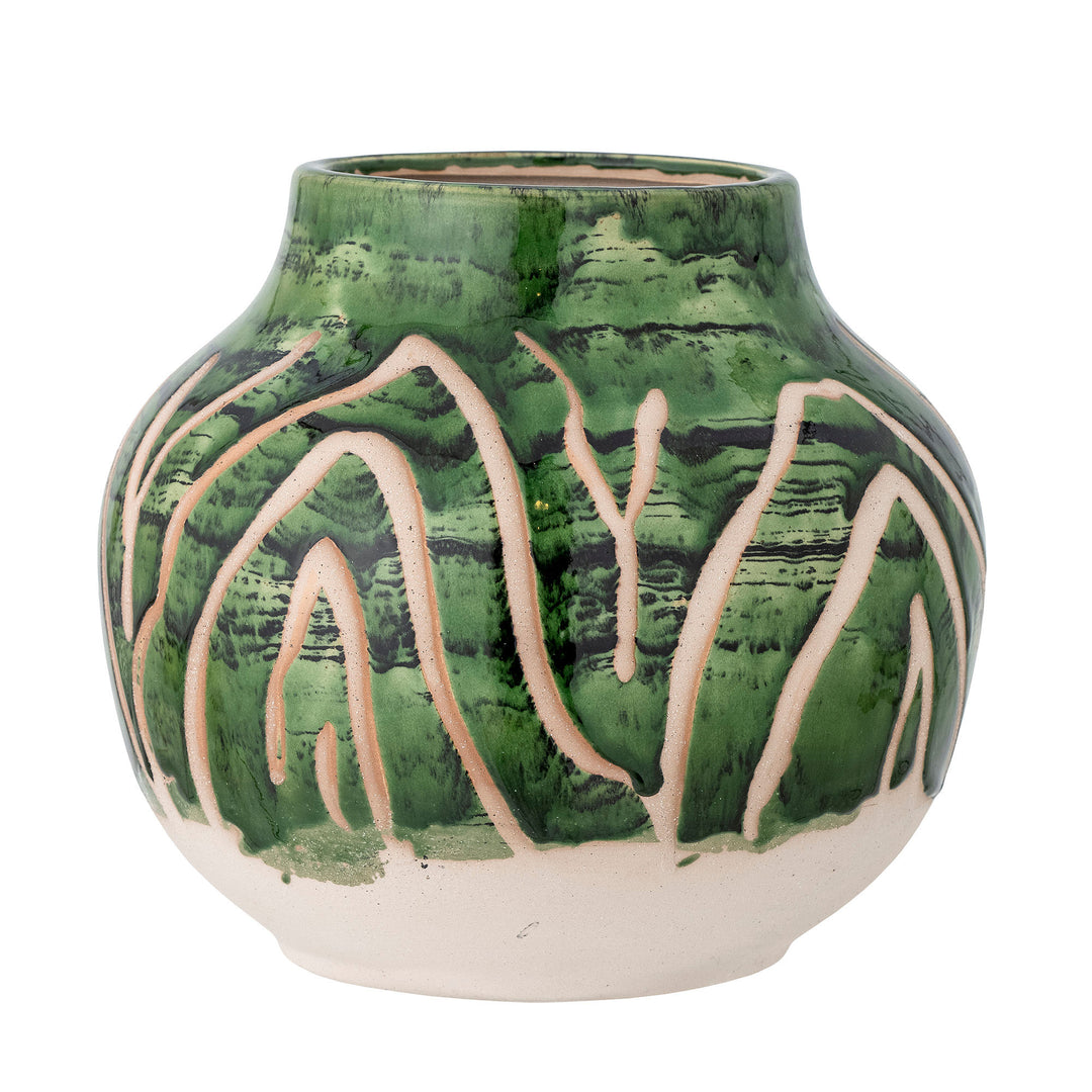 Creative Collection Vase - Eliya - Grøn Stentøj