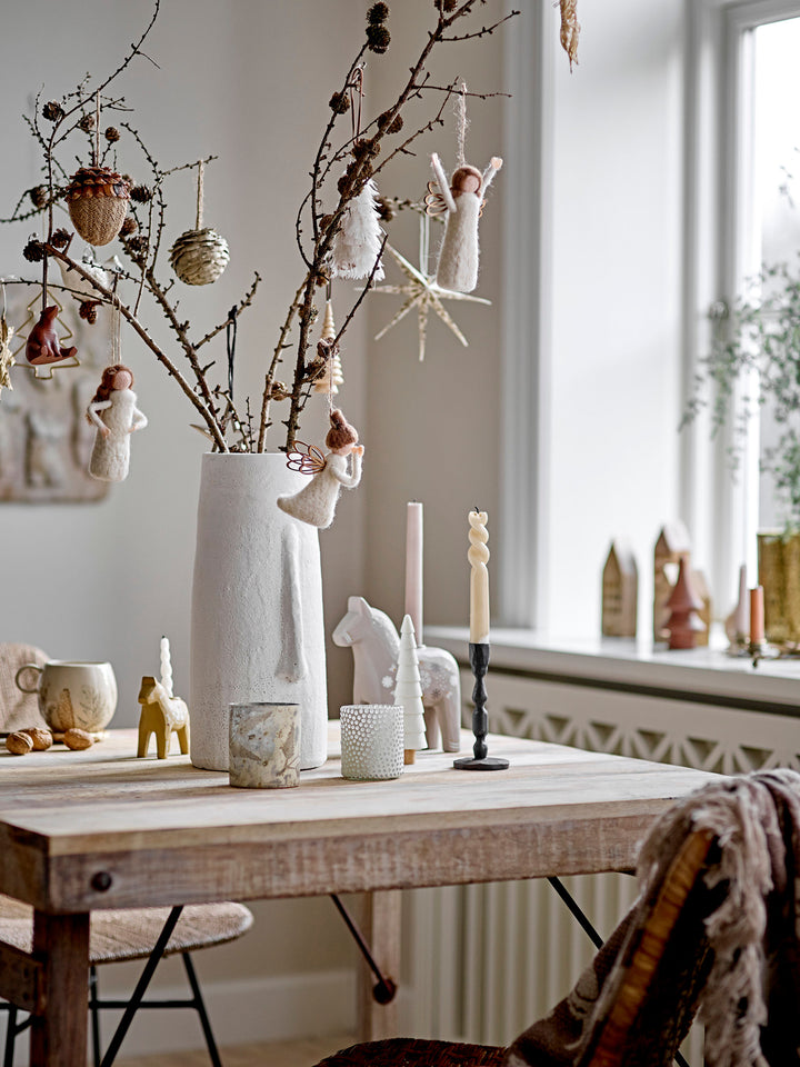 Bloomingville Pavla Ornament, Hvid, Uld