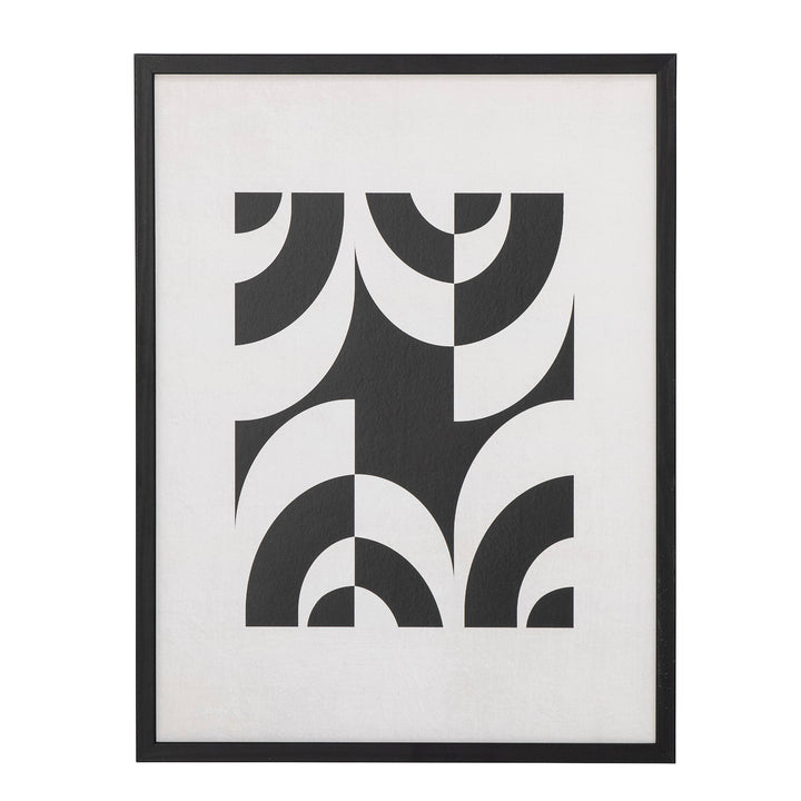 Bloomingville Mono Illustration med ramme, Sort, Fyr